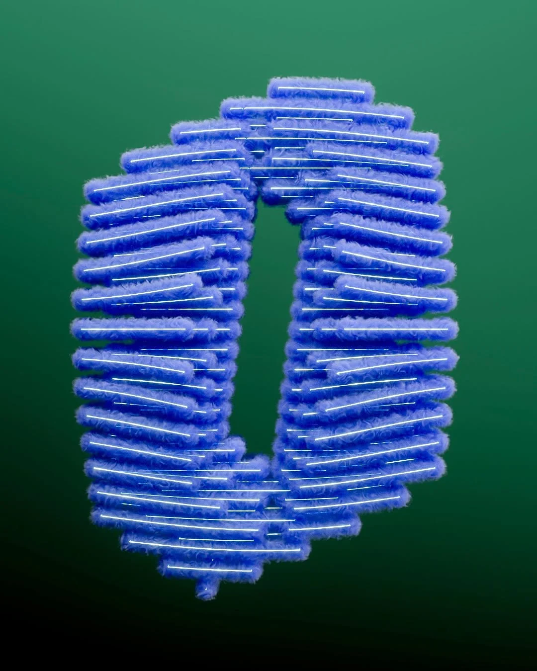 0, a 3D typographic artwork from 36 Days of Type