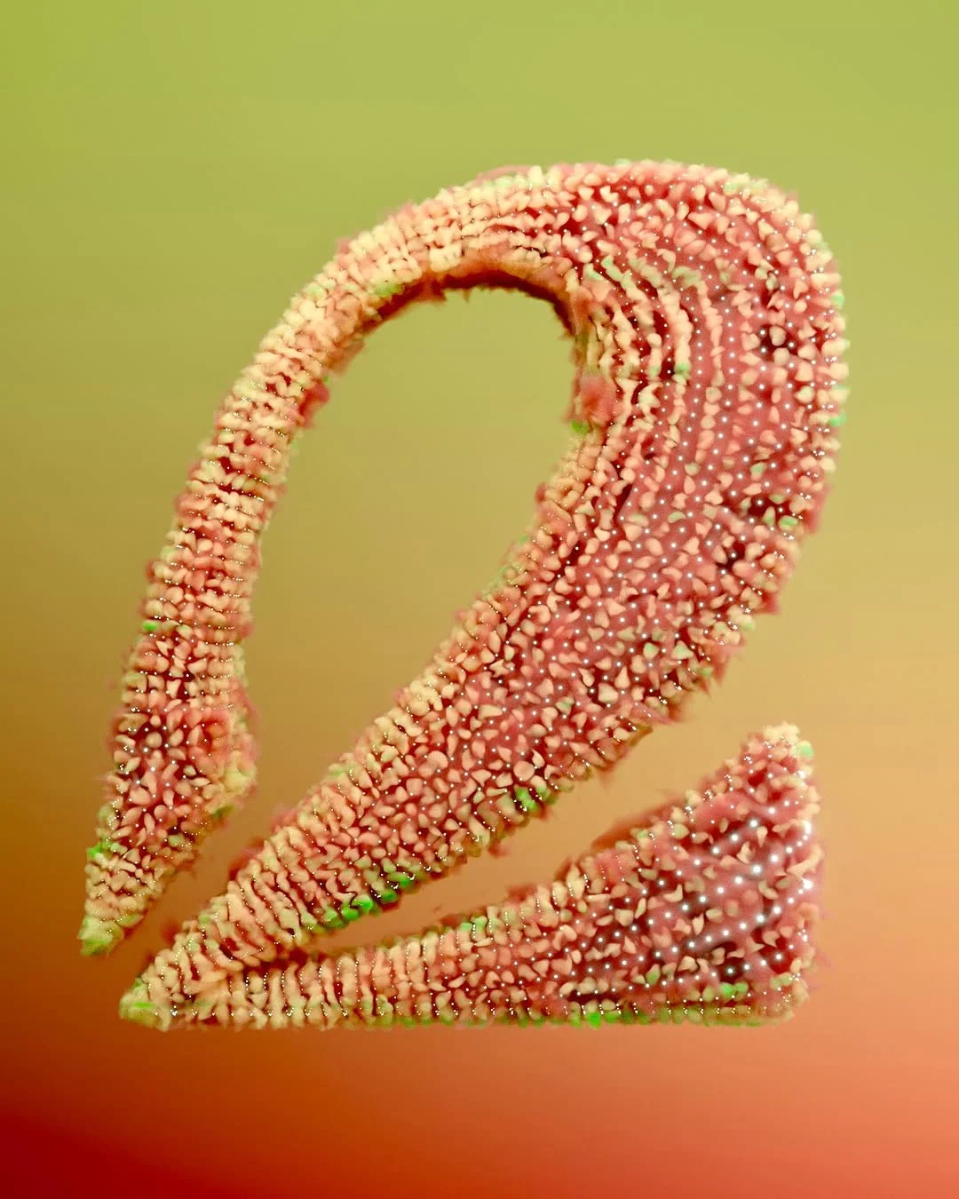 2, a 3D typographic artwork from 36 Days of Type