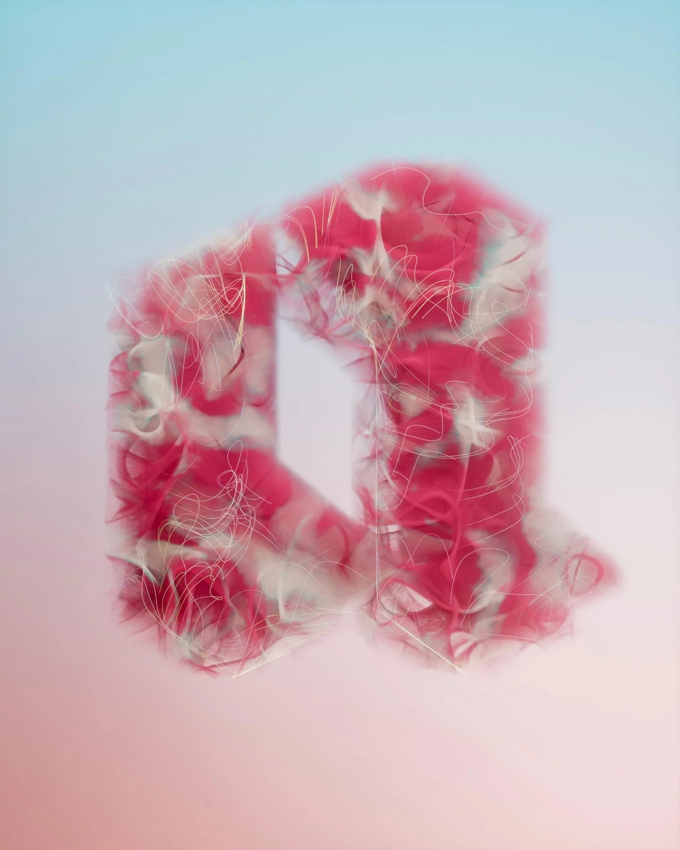 A, a 3D typographic artwork from 36 Days of Type