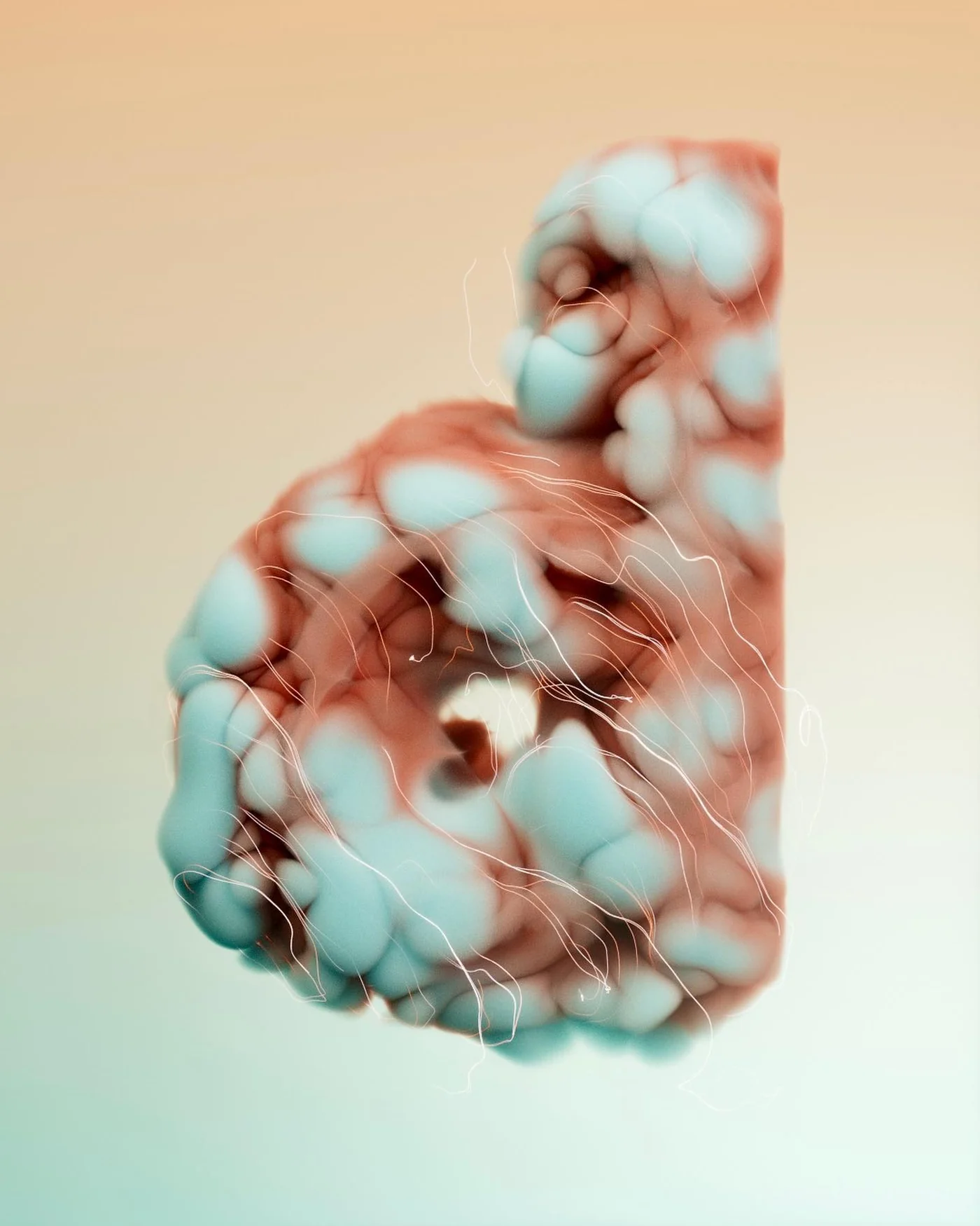 D, a 3D typographic artwork from 36 Days of Type