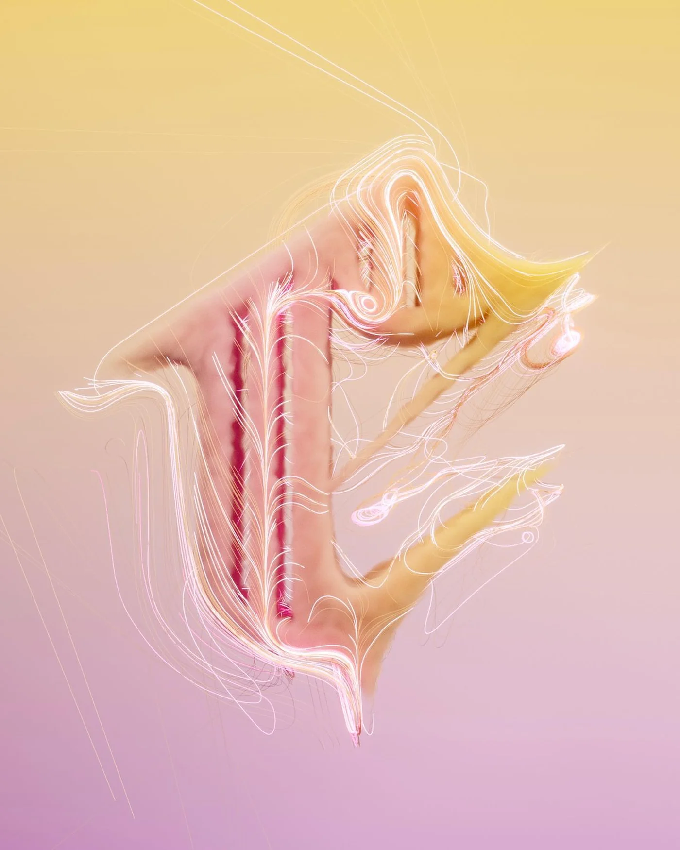 E, a 3D typographic artwork from 36 Days of Type