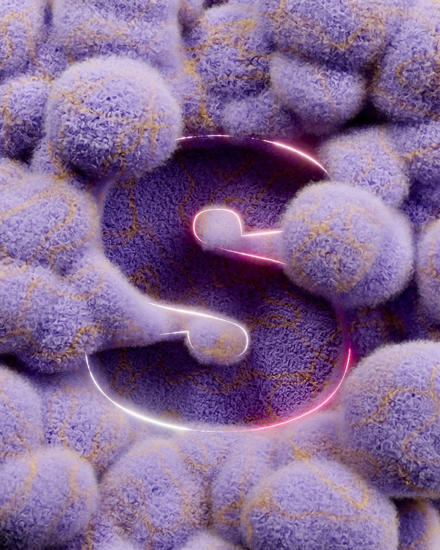 S, a 3D typographic artwork from 36 Days of Type