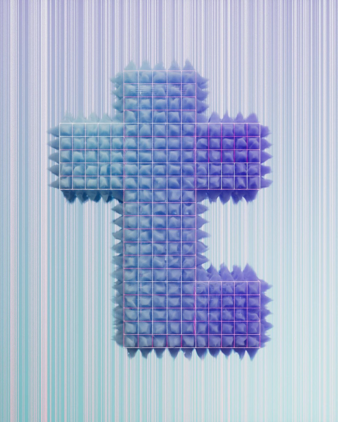 T, a 3D typographic artwork from 36 Days of Type